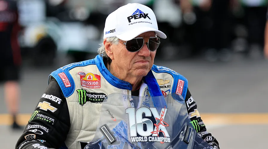 John Force ask all his fans to pray for him cause he think he will not make it from here and announce that…
