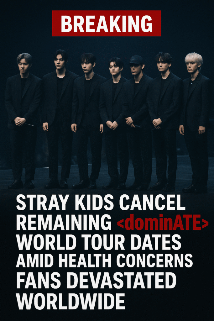 Stray Kids Halt Remaining World Tour Dates Due to Health Issues, Global Fans React with Concern and Support.