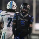 Memphis transfer DB Chris Bracy in action during college football game