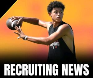 Davin Davidson throwing passes after Iowa offers Davin Davidson at home session