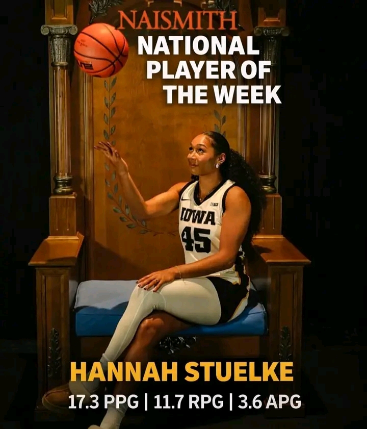 Hannah Stuelke Naismith Award celebration after dominant week for Iowa