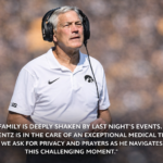 Following a deeply emotional Kirk Ferentz health update shared late