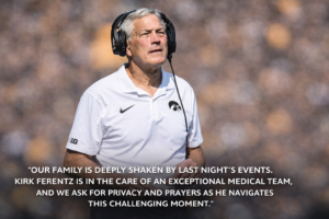 Following a deeply emotional Kirk Ferentz health update shared late