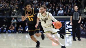 Iowa Purdue defeat at Mackey Arena Hawkeyes road loss