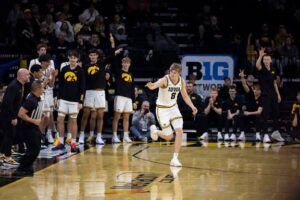 Iowa Hawkeyes postgame anthem sung after 84–74 win vs Washington Huskies