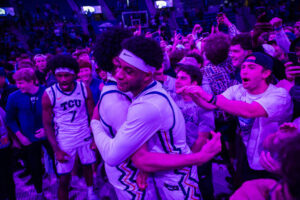 Big 12 fines TCU $25,000 after fans storm court following Iowa State upset