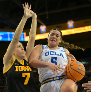 UCLA Iowa women basketball final score 88-65 action