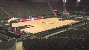 Big 12 LED Court revolution at T-Mobile Center basketball tournament