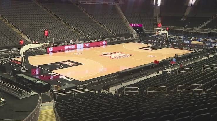 Big 12 LED Court revolution at T-Mobile Center basketball tournament