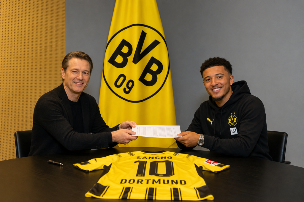 Borussia Dortmund und die Rückkehr von Jadon Sancho: Eine Transfergeschichte, die die Fans beschäftigt